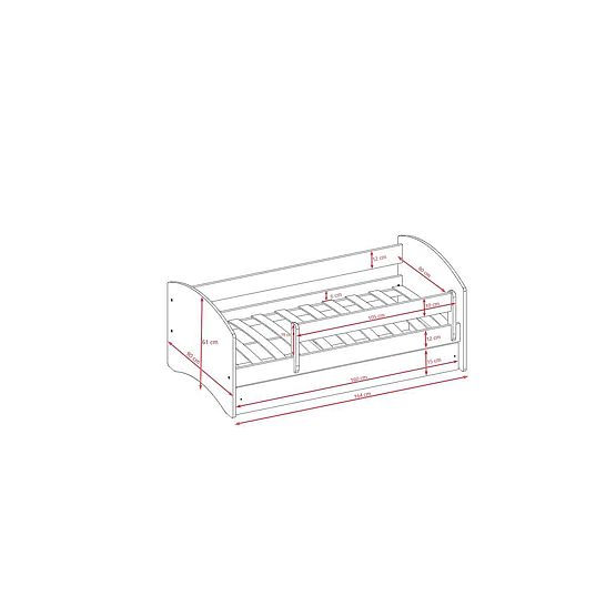 Children's Bed with Guardrail Ourbaby - Princess with Horse - White