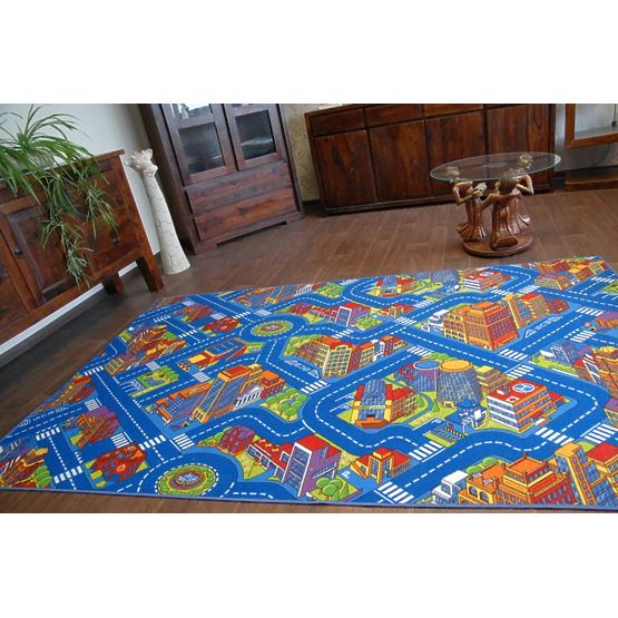Children's rug BIG CITY - blue