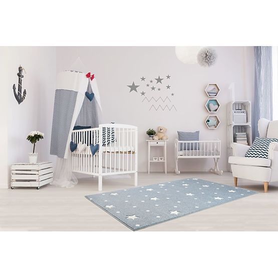 Children's rug HEAVEN silver-gray/ white