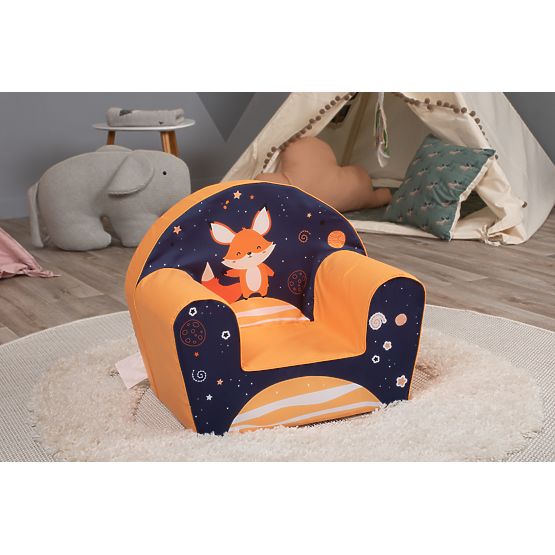 Children's chair Lišák - blue-orange