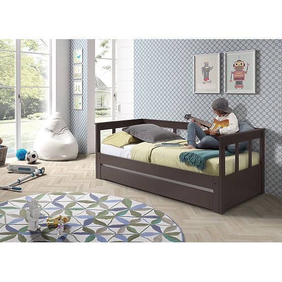 Children convertible bed with back Pino - grey