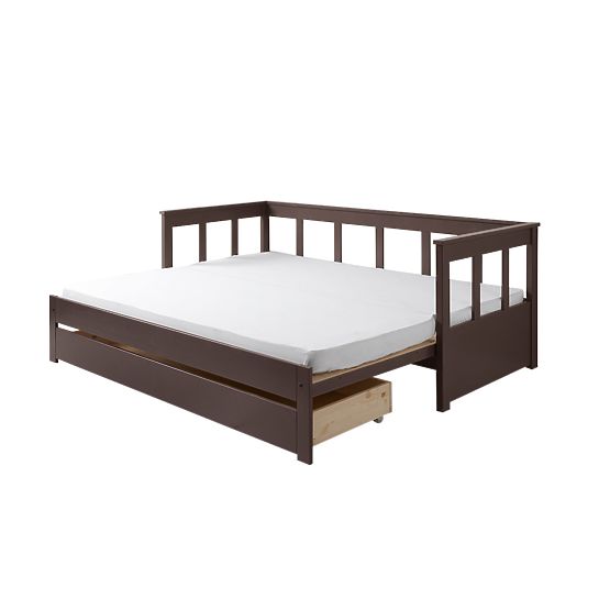 Children convertible bed with back Pino - grey