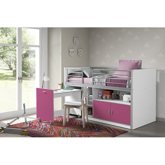 Children multifunctional bed Bonny dark pink