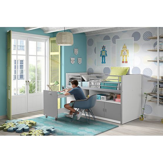 Children multifunctional bed Bonny grey