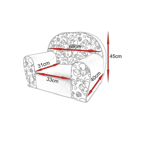 Children's armchair Stars - blue