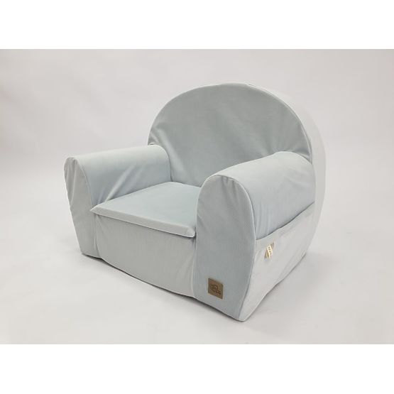 Children's Armchair Velvet - Light Grey