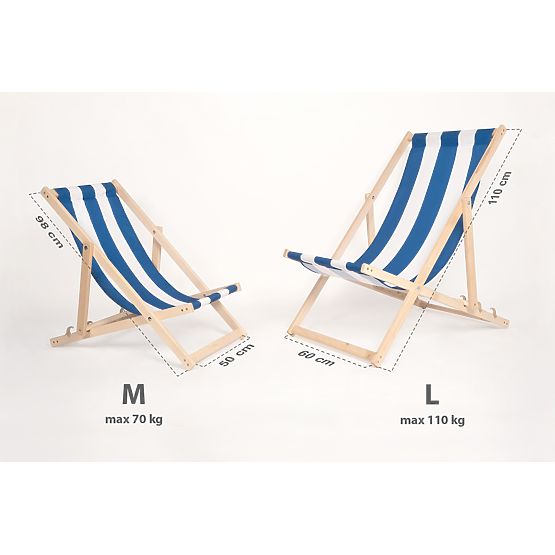 Children's beach chair Blue and white stripes