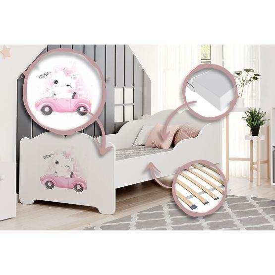 Children's Bed ANNA with Mattress 160x80 Cat