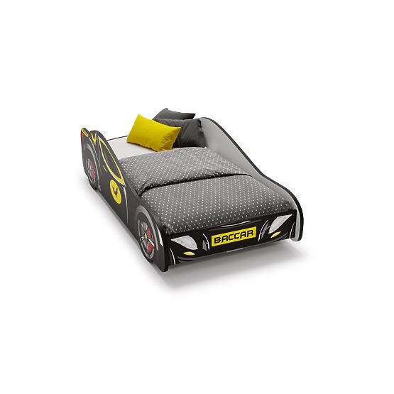 Children's Bed Car Batcar Black 140x70