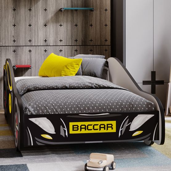Children's Bed Car Batcar Black 140x70