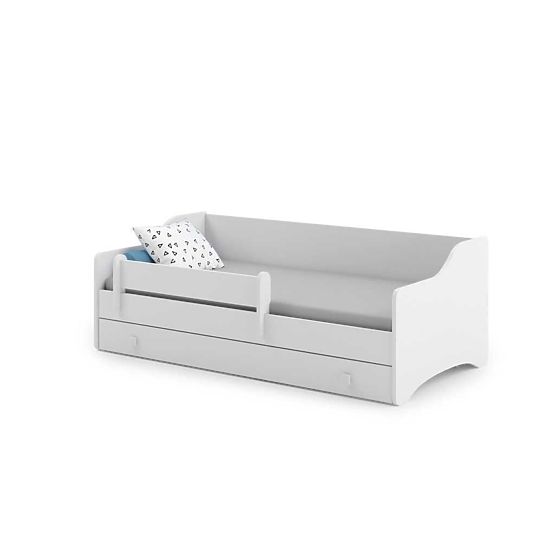 Children's Bed ERYK with Drawer and Guardrail 160x80 White Handle