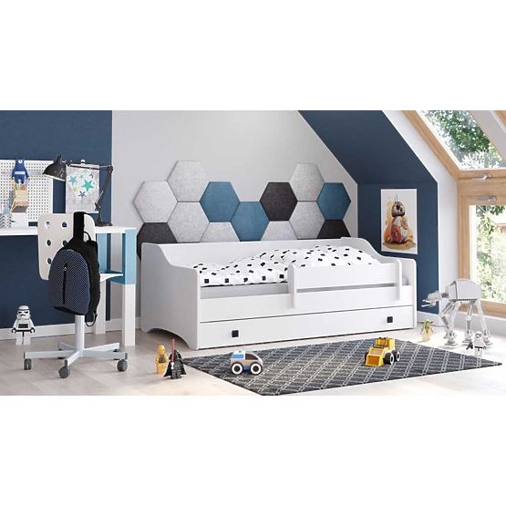 Children's Bed ERYK with Drawer and Guardrail 180x80