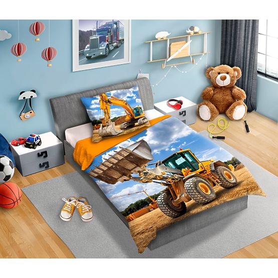 Children's bed linen Excavators