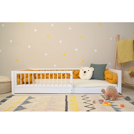 Montessori Children's Bed Woodie Plus - White