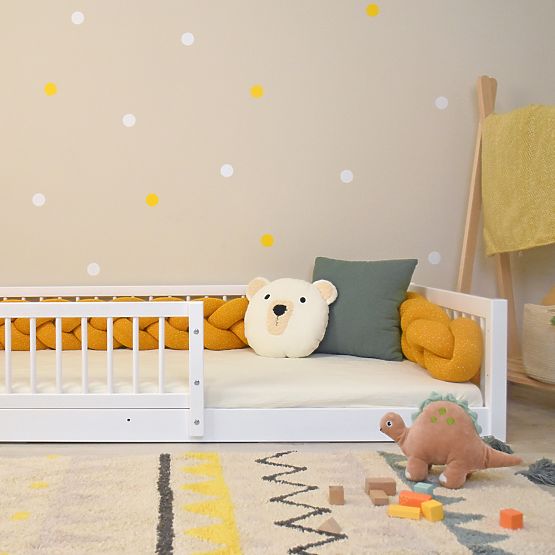 Montessori Children's Bed Woodie Plus - White