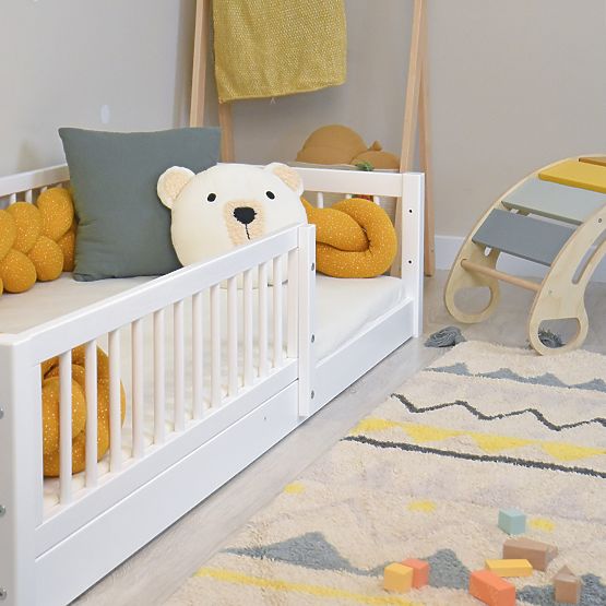 Montessori Children's Bed Woodie Plus - White