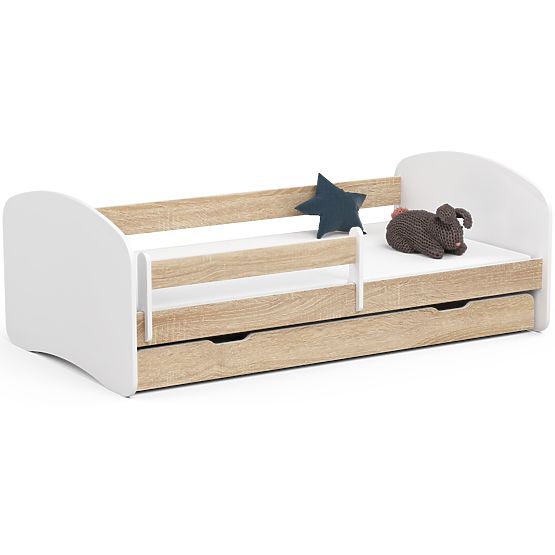 Children's Bed SMILE 180x90 Oak Sonoma + Mattress