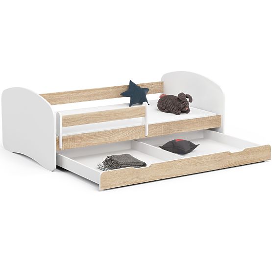 Children's Bed SMILE 180x90 Oak Sonoma + Mattress