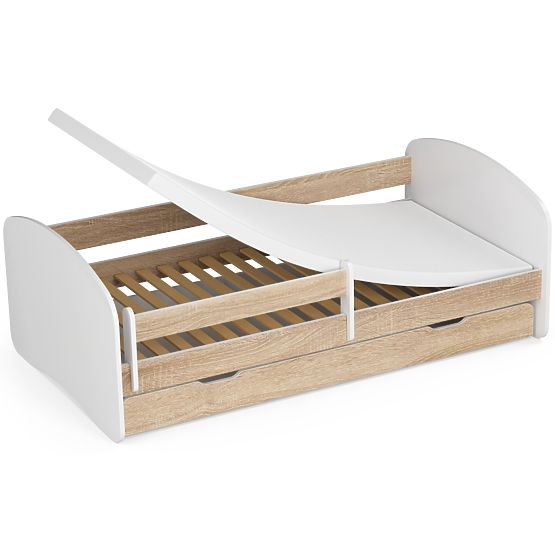 Children's Bed SMILE 180x90 Oak Sonoma + Mattress
