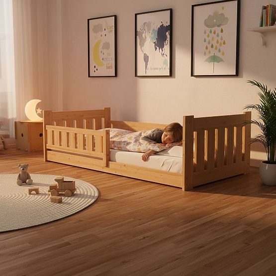 Children's Bed Tom - Natural, Low