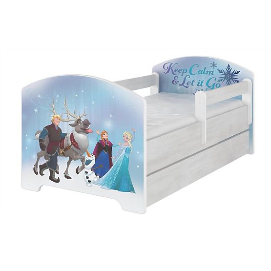 Children's Bed with Safety Rail - Frozen - Norwegian Pine Decor