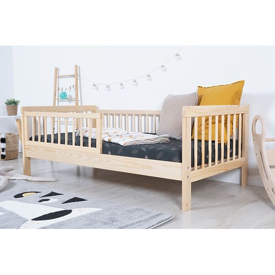 Children's Bed with Guardrail TEDDY - Natural