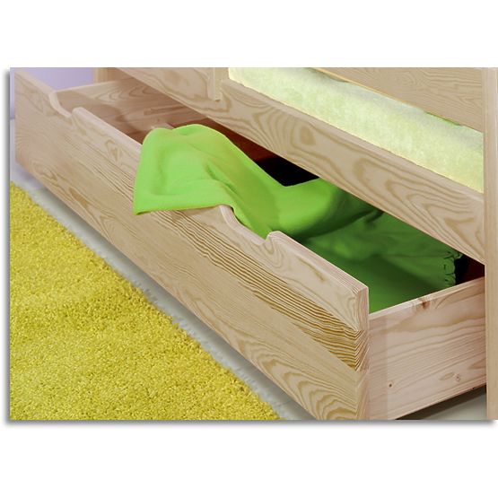 Children's Bed Paul with Guardrail - Beech