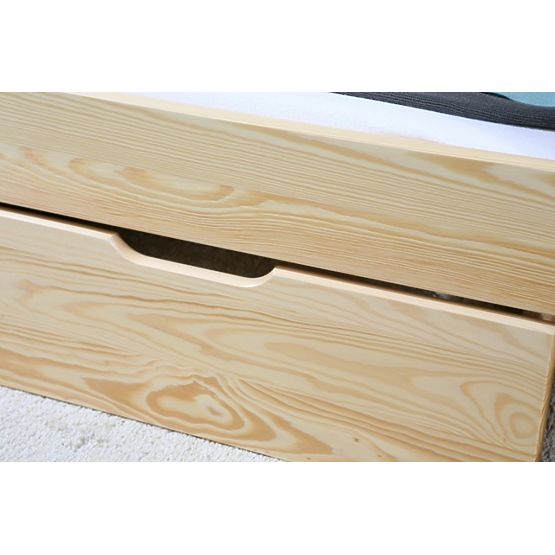 Children's Bed Woody with Guardrail - Natural