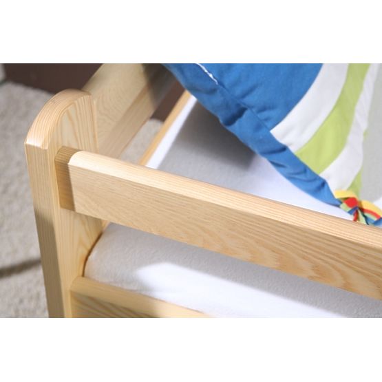 Children's Bed Woody with Guardrail - Natural