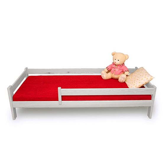 Children's Bed with Safety Rail - Transparent White