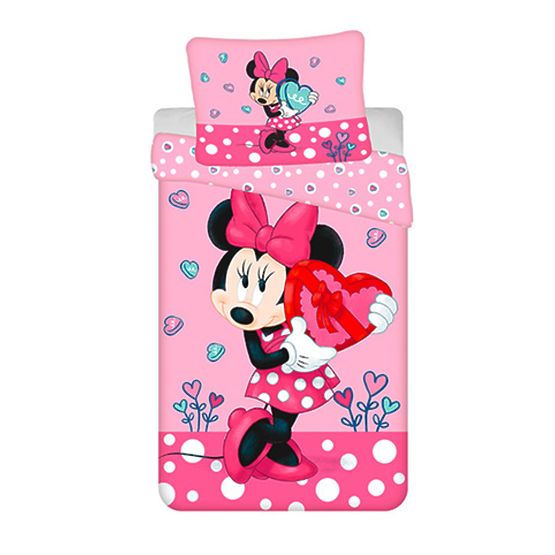Children's bedding 140 x 200 cm + 70 x 90 cm Minnie hearts