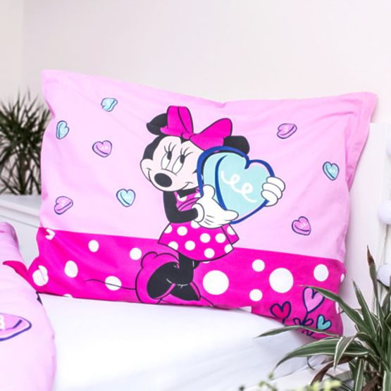 Children's bedding 140 x 200 cm + 70 x 90 cm Minnie hearts