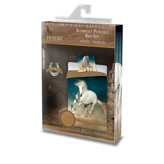 Children's bedding 140x200 cm + 70x90 cm White horse