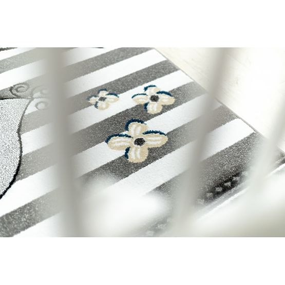 Children's carpet PETIT - Birds - gray-white
