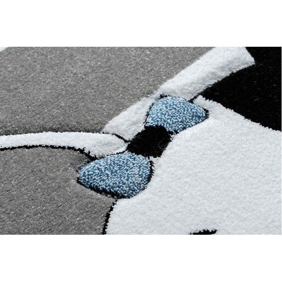 Children's carpet PETIT - Bulldog - gray-white