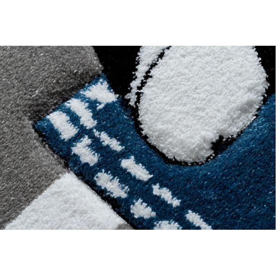 Children's carpet PETIT - Bulldog - gray-white