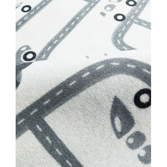 Children's rug We love playtime - black and white