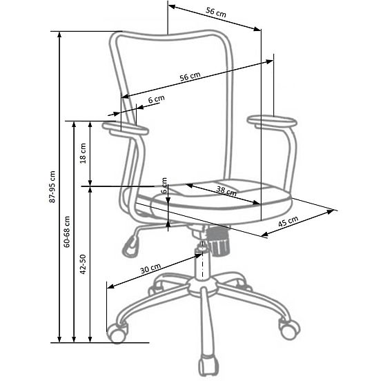 Children's Chair ANDY - Gray/Black