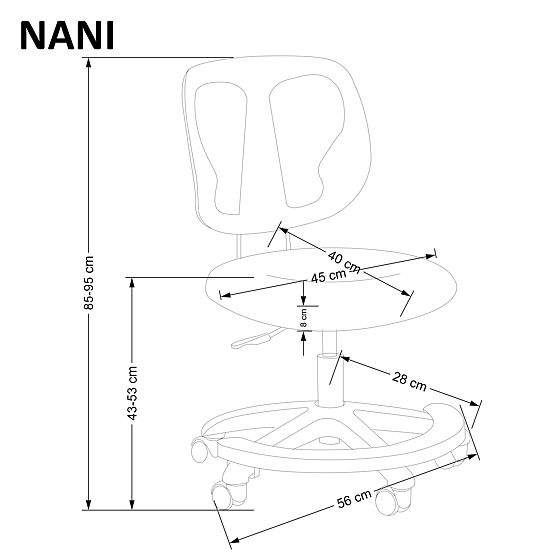 Children's Chair NANI - Grey