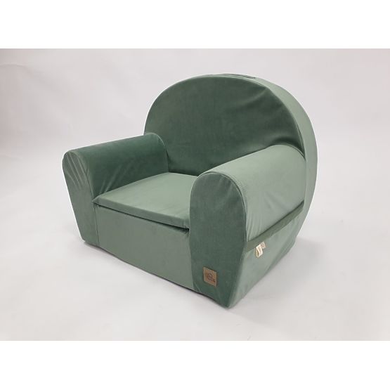 Children's Velvet Armchair - Green