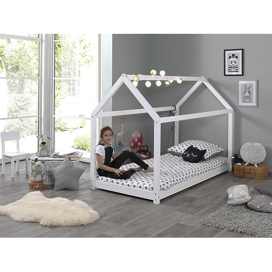 Children's House Bed Cabane - White
