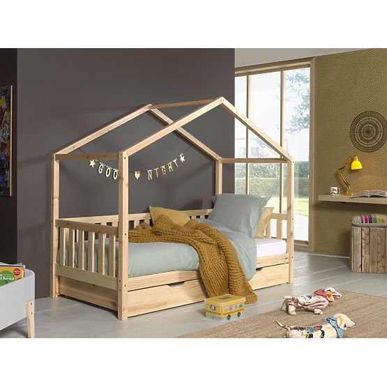 Children's House Bed Dallas - Natural