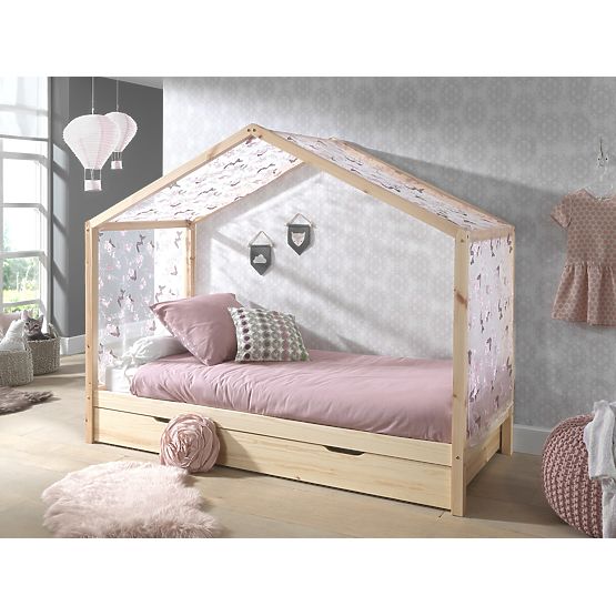 Children's House Bed Dallas Pyramid - Natural