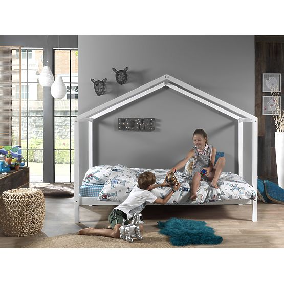 Children's House Bed Dallas Pyramid - White