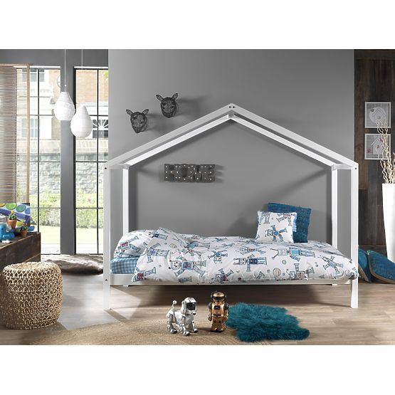 Children's House Bed Dallas Pyramid - White