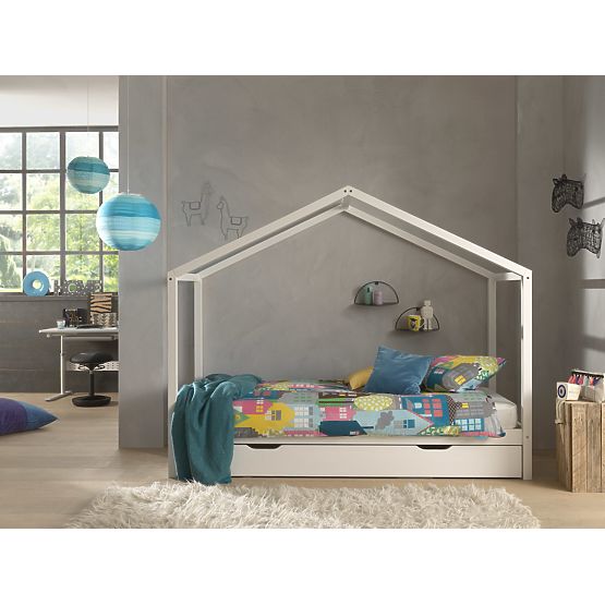 Children's House Bed Dallas Pyramid - White