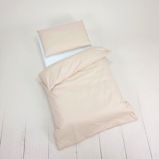 Children's Cotton Bedding 100x135 cm - Beige