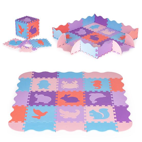 Children's educational foam mat - puzzle animals