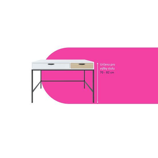 Children's Ergonomic Chair for Desk Adjusted to Height 119-142 cm - Pink