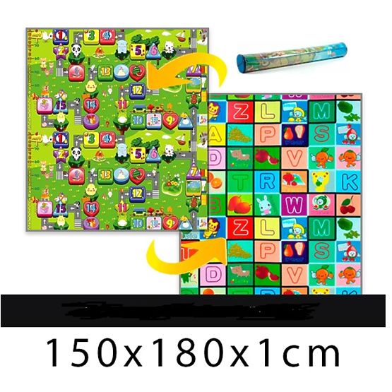 Children's foam rug - numeric aisle + dice 150x180x1cm